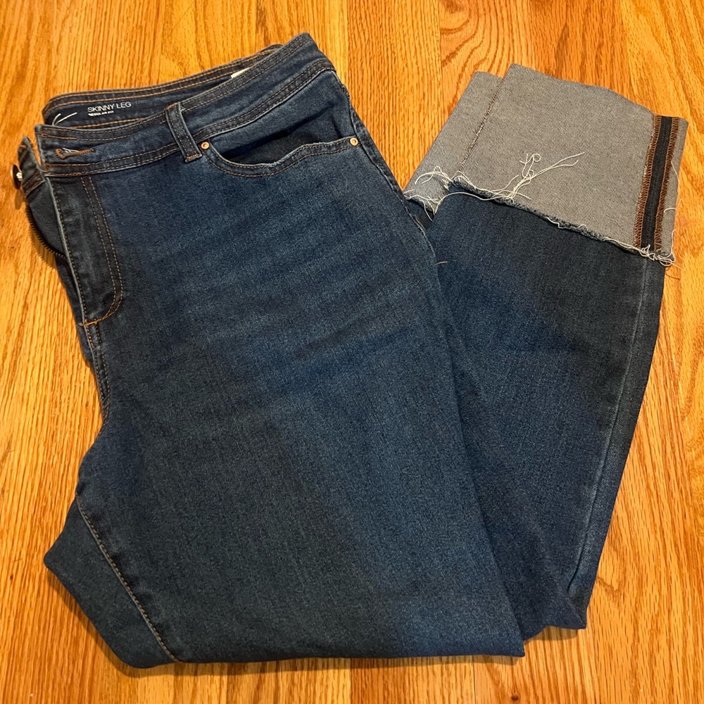 INC International Concepts Women's Dark Blue Ankle Jeans